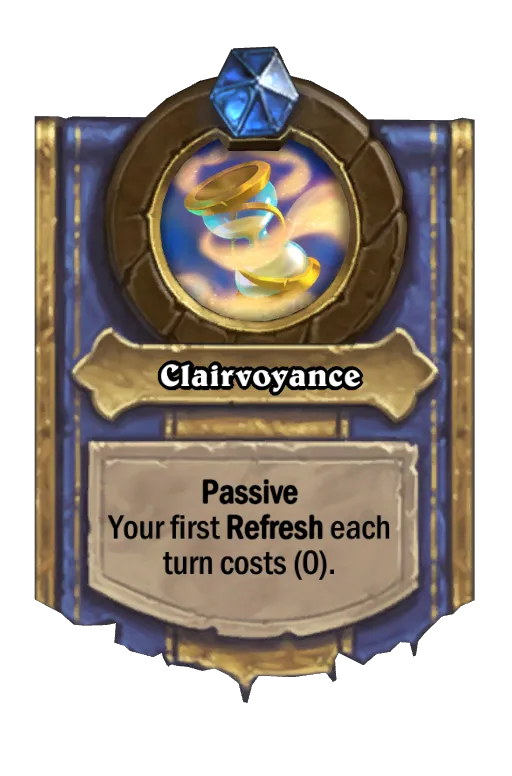 Passive Your first Refresh each turn costs (0).