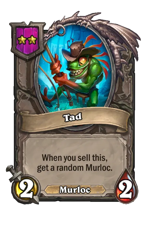 Card text: When you sell this, add another random Murloc to your hand.