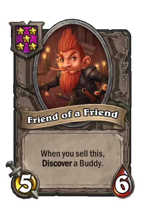 Card text: When you sell this, Discover a Buddy.