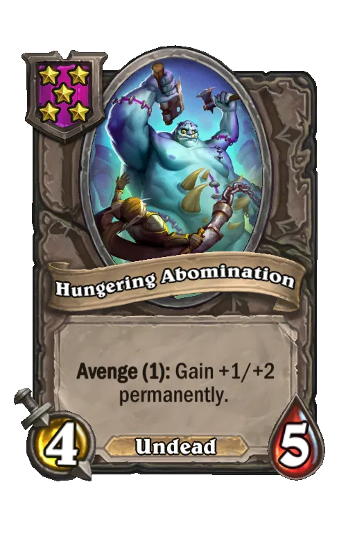Card text: Avenge (1): Gain +1/+2 permanently.