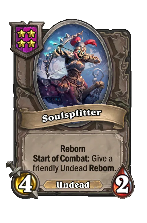 Card text: Reborn Start of Combat: Give a friendly Undead Reborn.