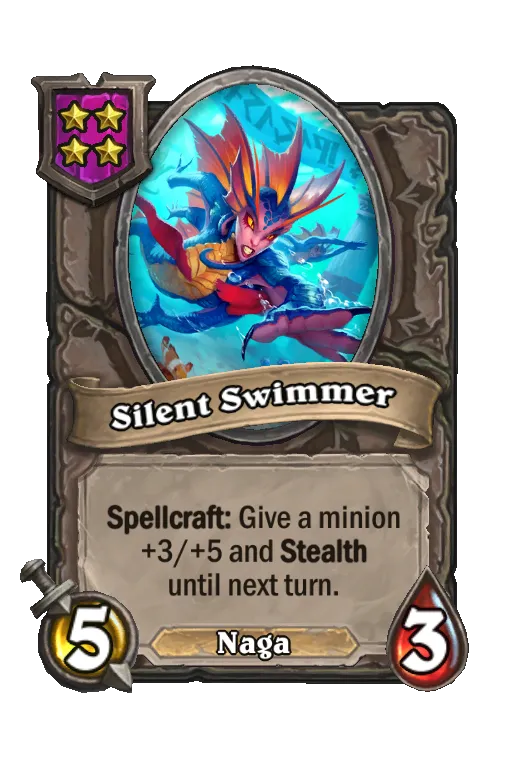 Card text: Spellcraft: Give a minion +3/+5 and Stealth until next turn.