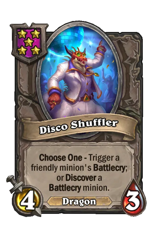 Card text: Choose One – Trigger a friendly minion's Battlecry; or Discover a Battlecry minion.