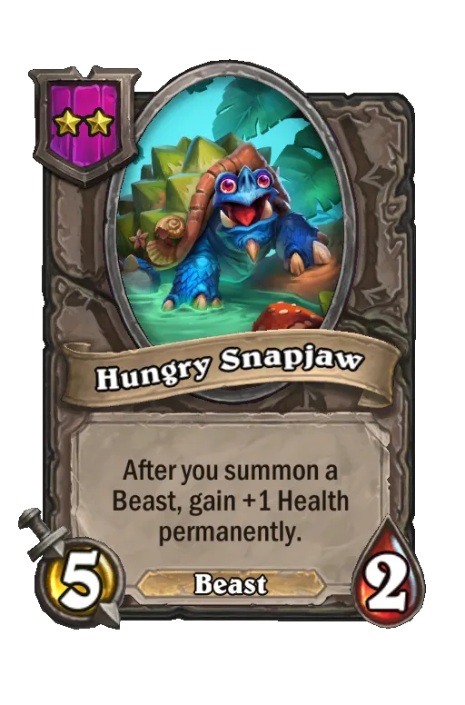 Card text: After you summon a Beast, gain +1 Health permanently.