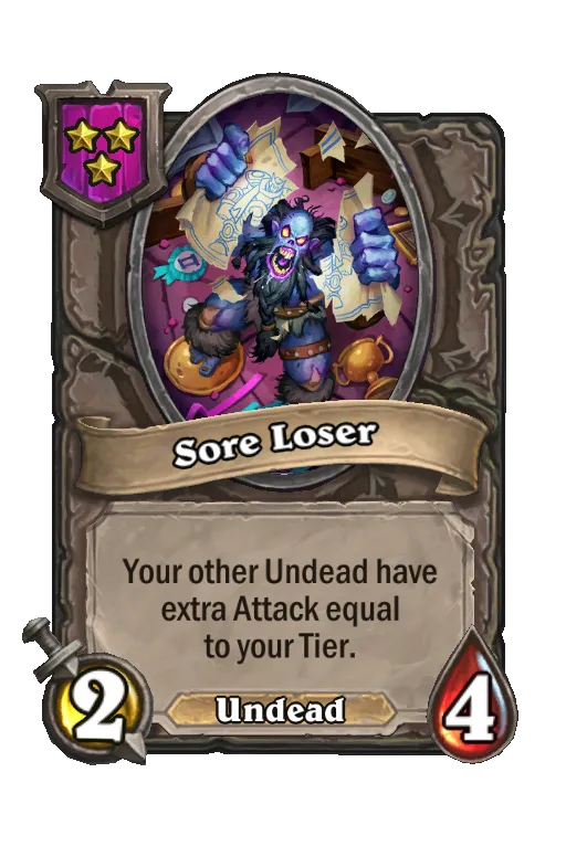 Card text: Your other Undead have extra Attack equal to your Tier.