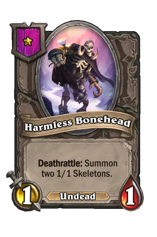 Card text: Deathrattle: Summon two 1/1 Skeletons.