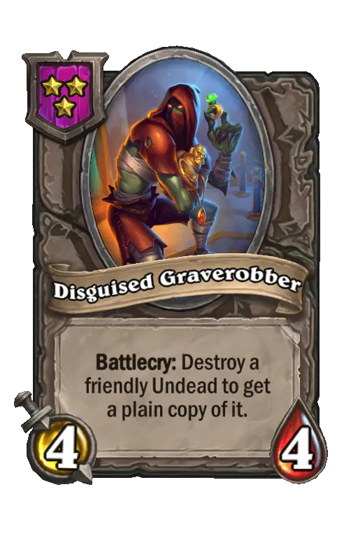 Card text: Battlecry: Destroy a friendly Undead to get a copy of it.