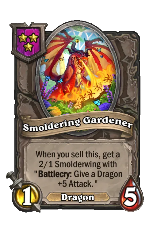 Card text: When you sell this, get a 2/1 Smolderwing with 