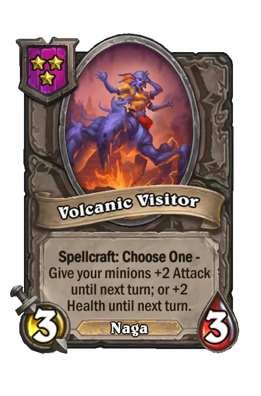 Card text: Spellcraft: Choose One – Give your minions +2 Attack until next turn; or +2 Health until next turn.