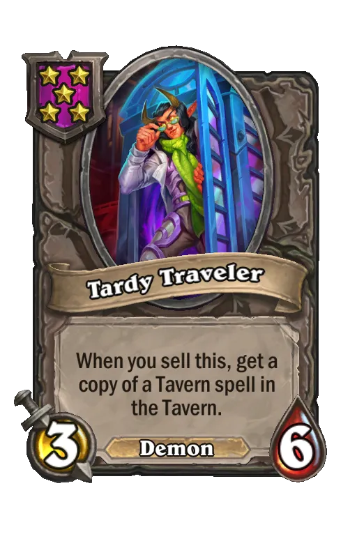 Card text: When you sell this, get a copy of a Tavern spell in the Tavern.