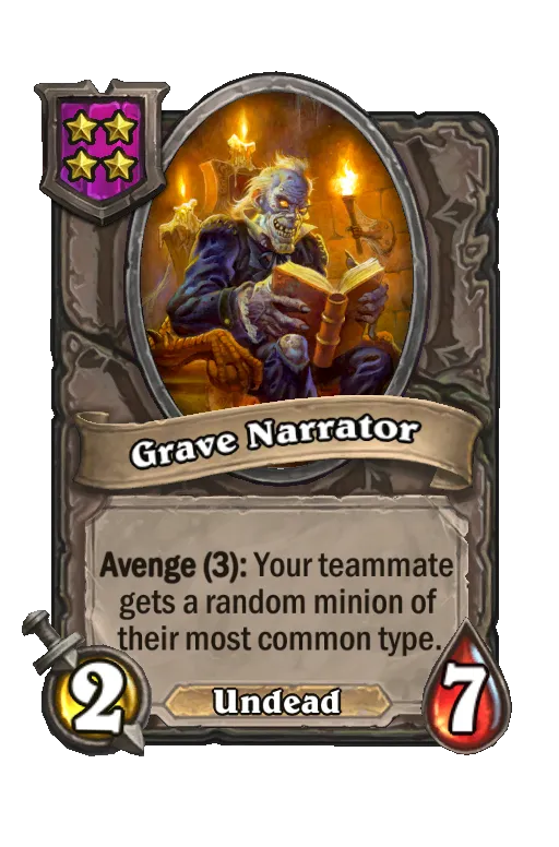 Card text: Avenge (3): Your teammate gets a random minion of their most common type.