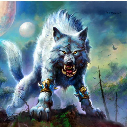 The picture of Goldrinn, the Great Wolf