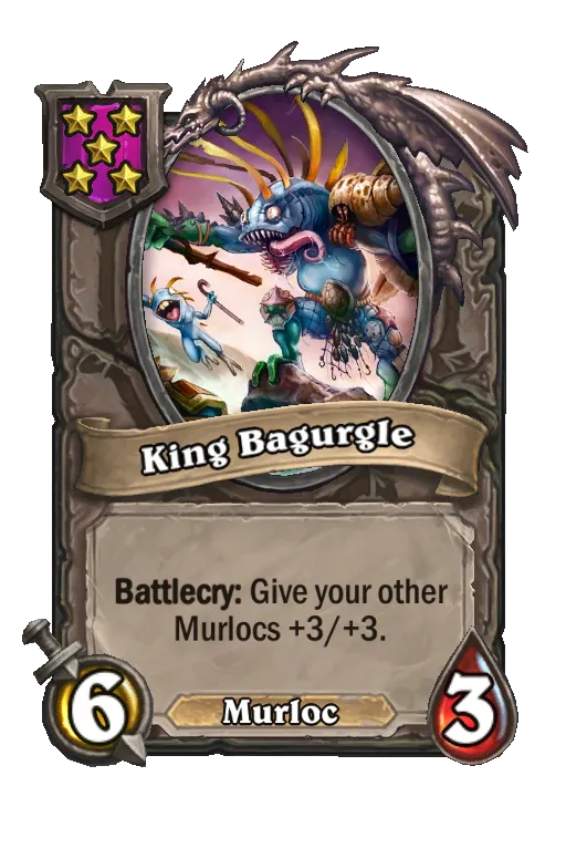 Card text: Battlecry: Give your other Murlocs +3/+3.