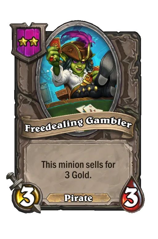 Card text: This minion sells for 3 Gold.