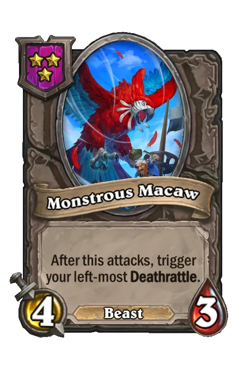 Card text: After this attacks, trigger another friendly minion's Deathrattle.