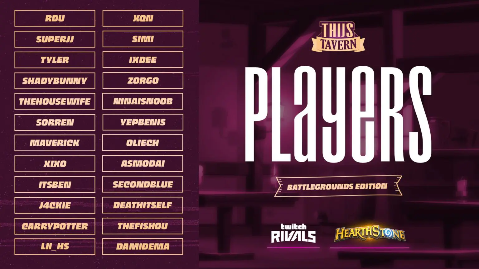 Twitch Rivals Invitational players