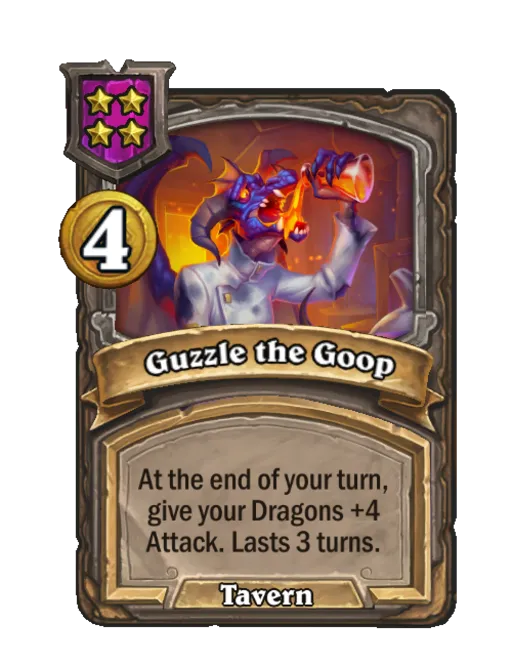 At the end of your turn, give your Dragons +4 Attack. Lasts 3 turns.
