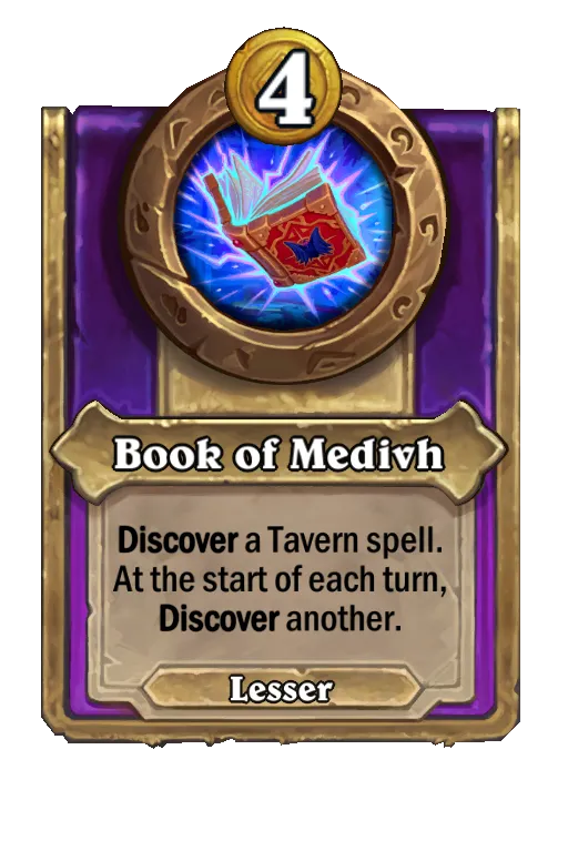 Discover a Tavern spell. At the start of each turn, Discover another.