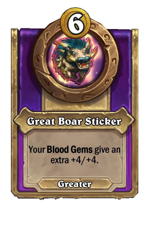 Your Blood Gems give an extra +2/+2.